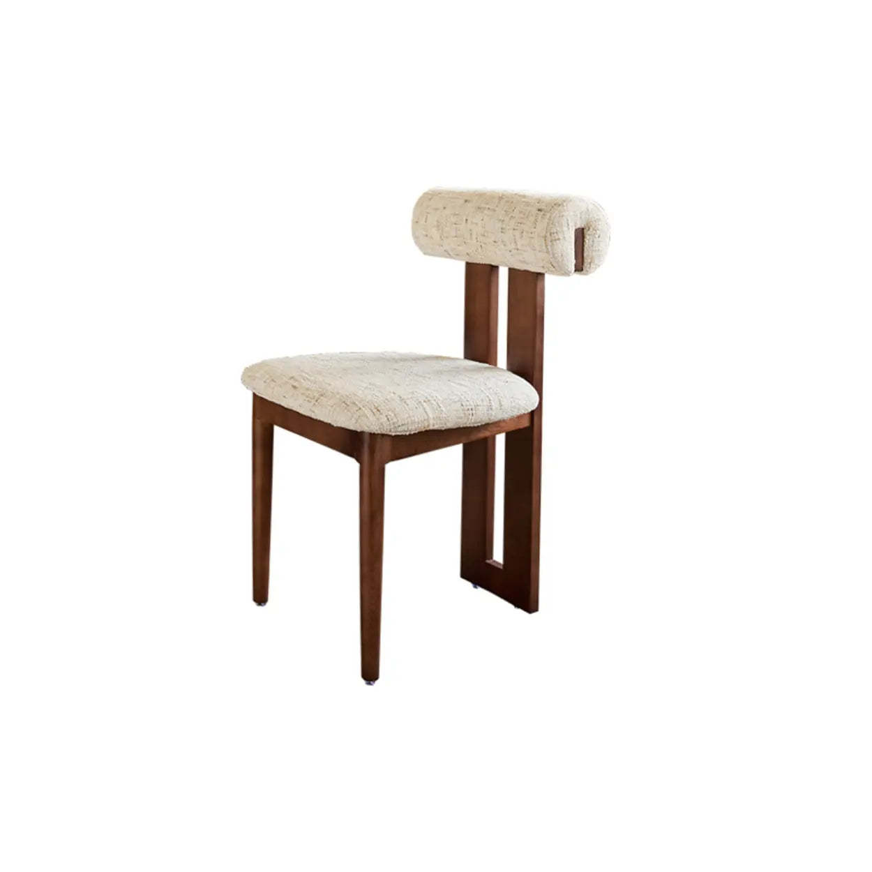 Rustic Open Back Dining Chair with Wood Frame