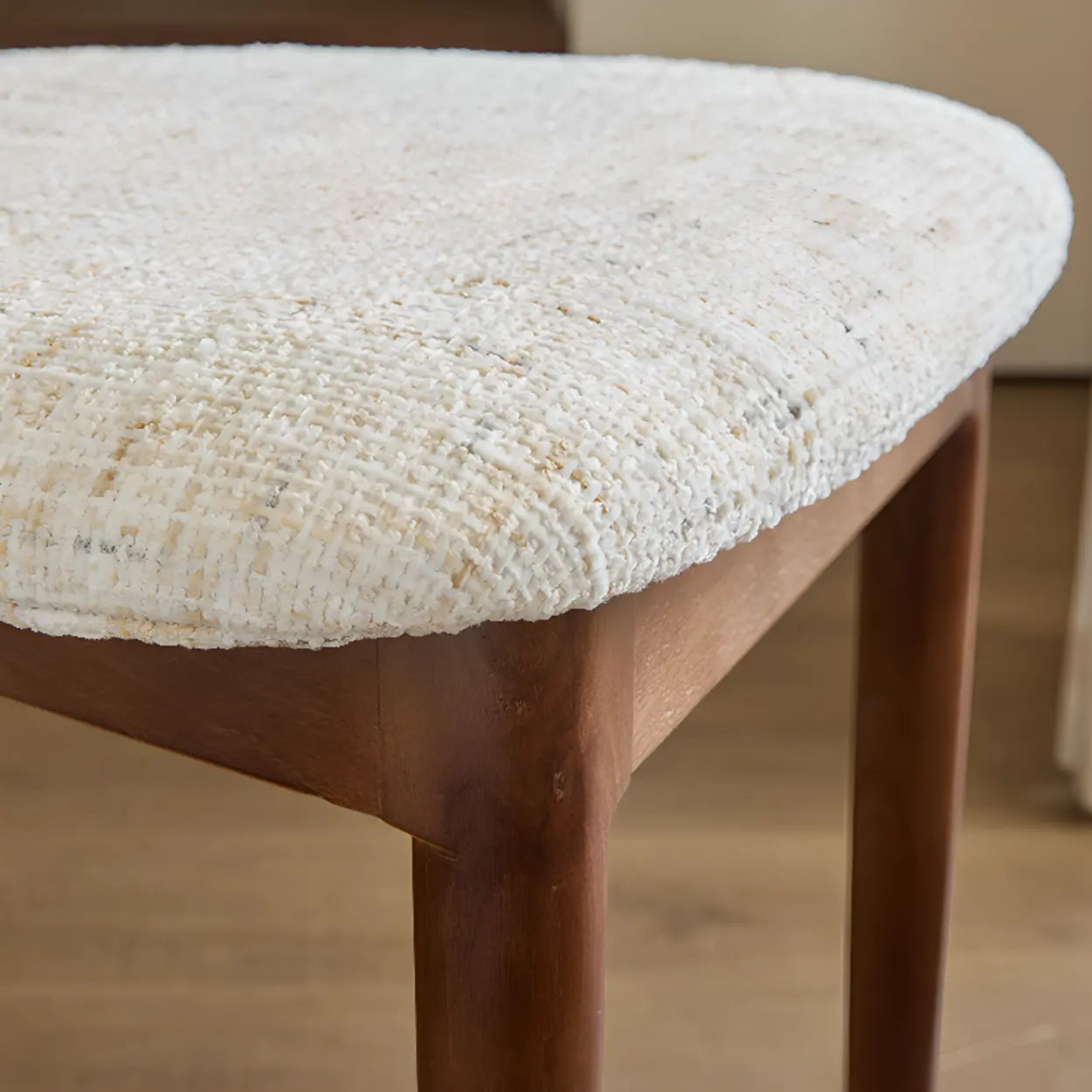 Rustic Open Back Dining Chair with Wood Frame
