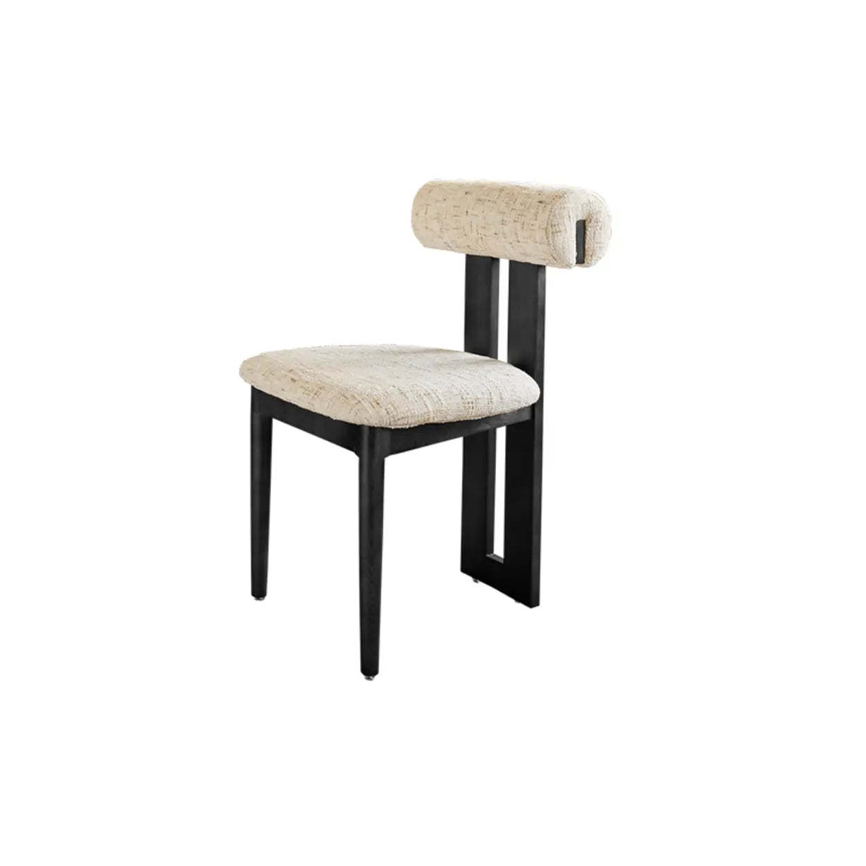 Rustic Open Back Dining Chair with Wood Frame