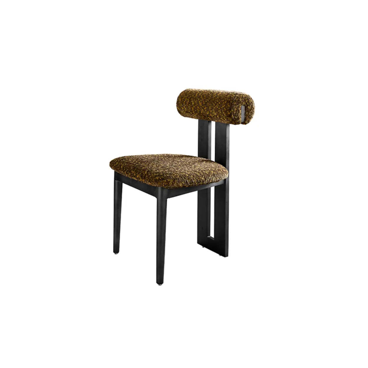 Modern frame open office chairs in wood — Brown & Yellow / Black