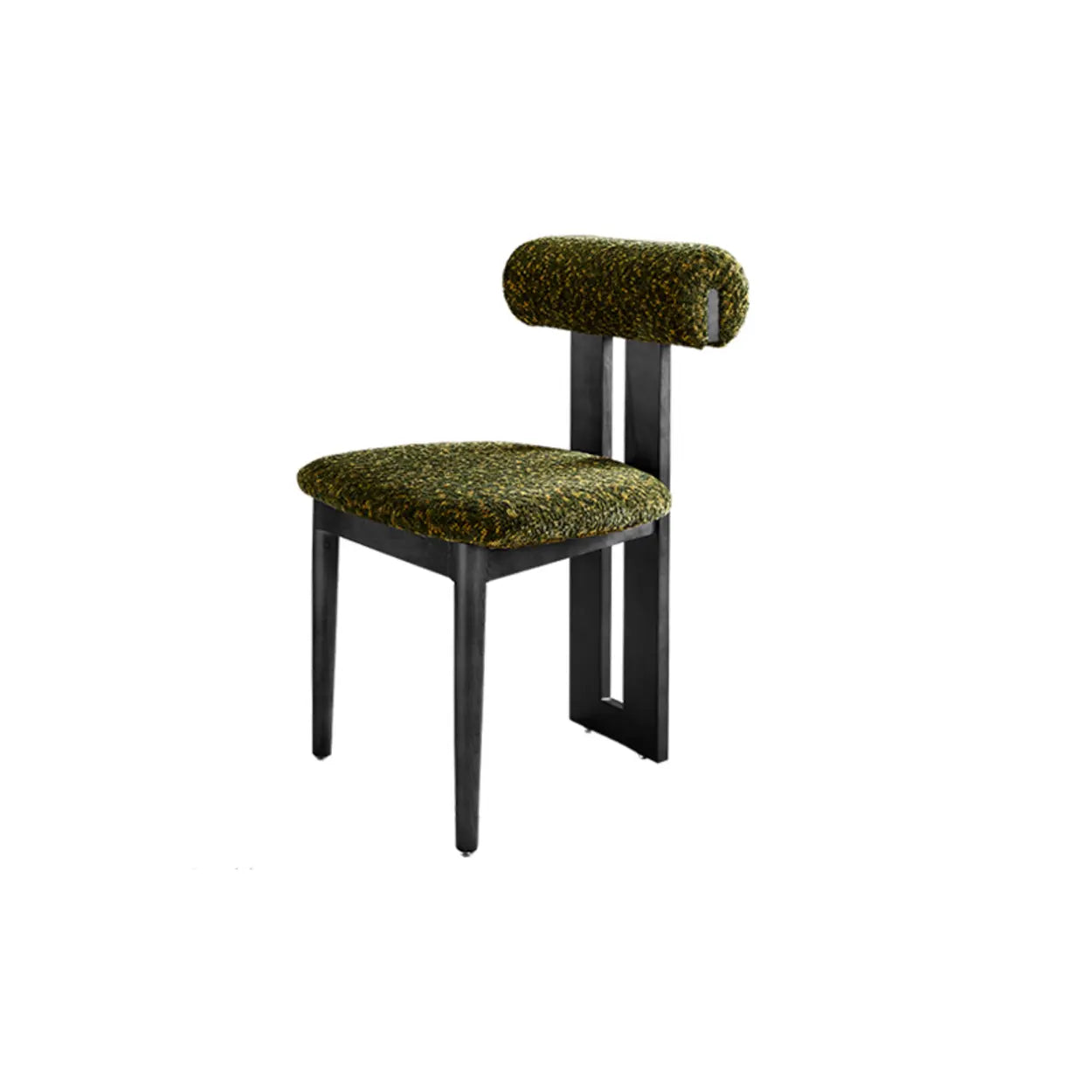 Rustic Open Back Dining Chair with Wood Frame
