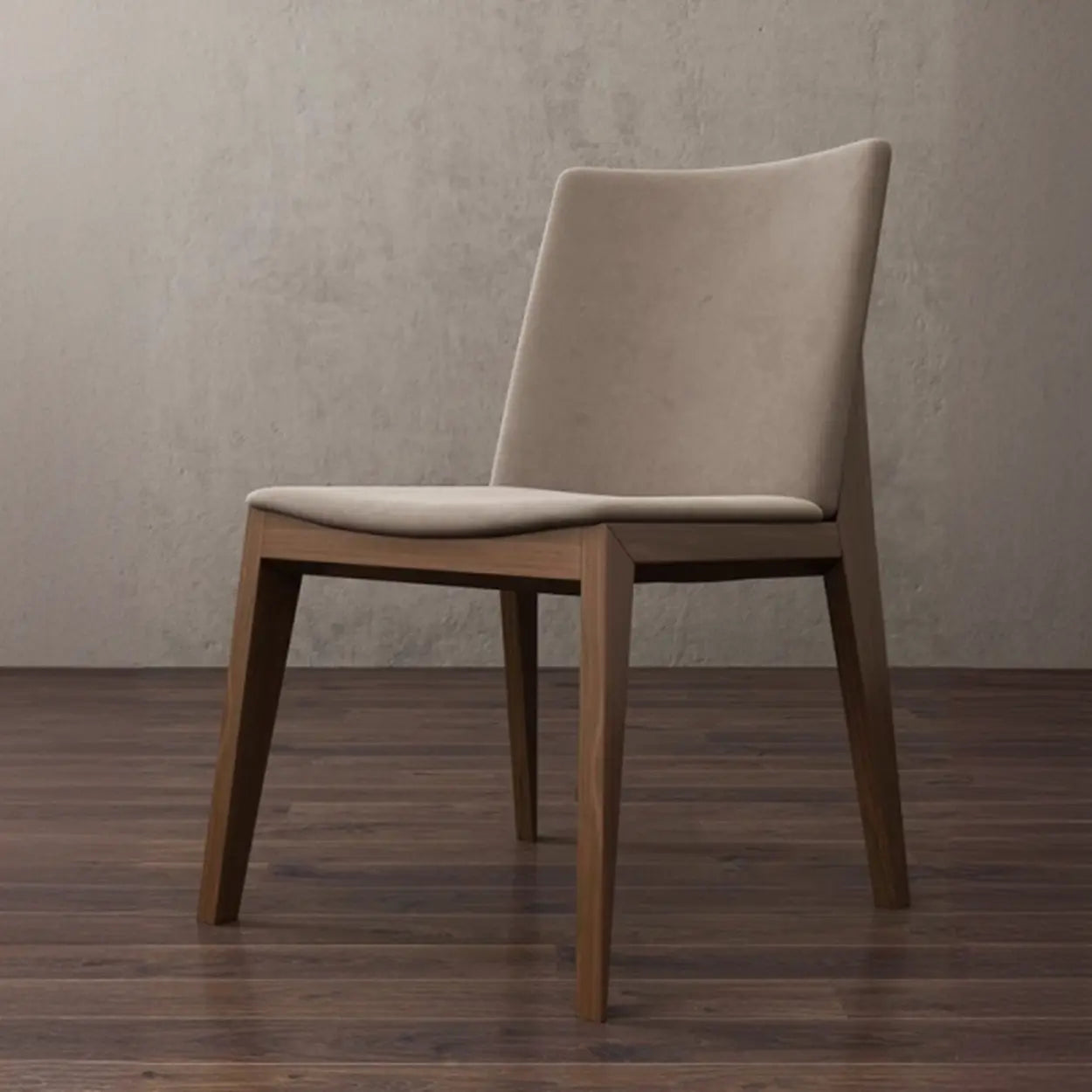 Rustic Upholstered Wood Frame Dining Chair