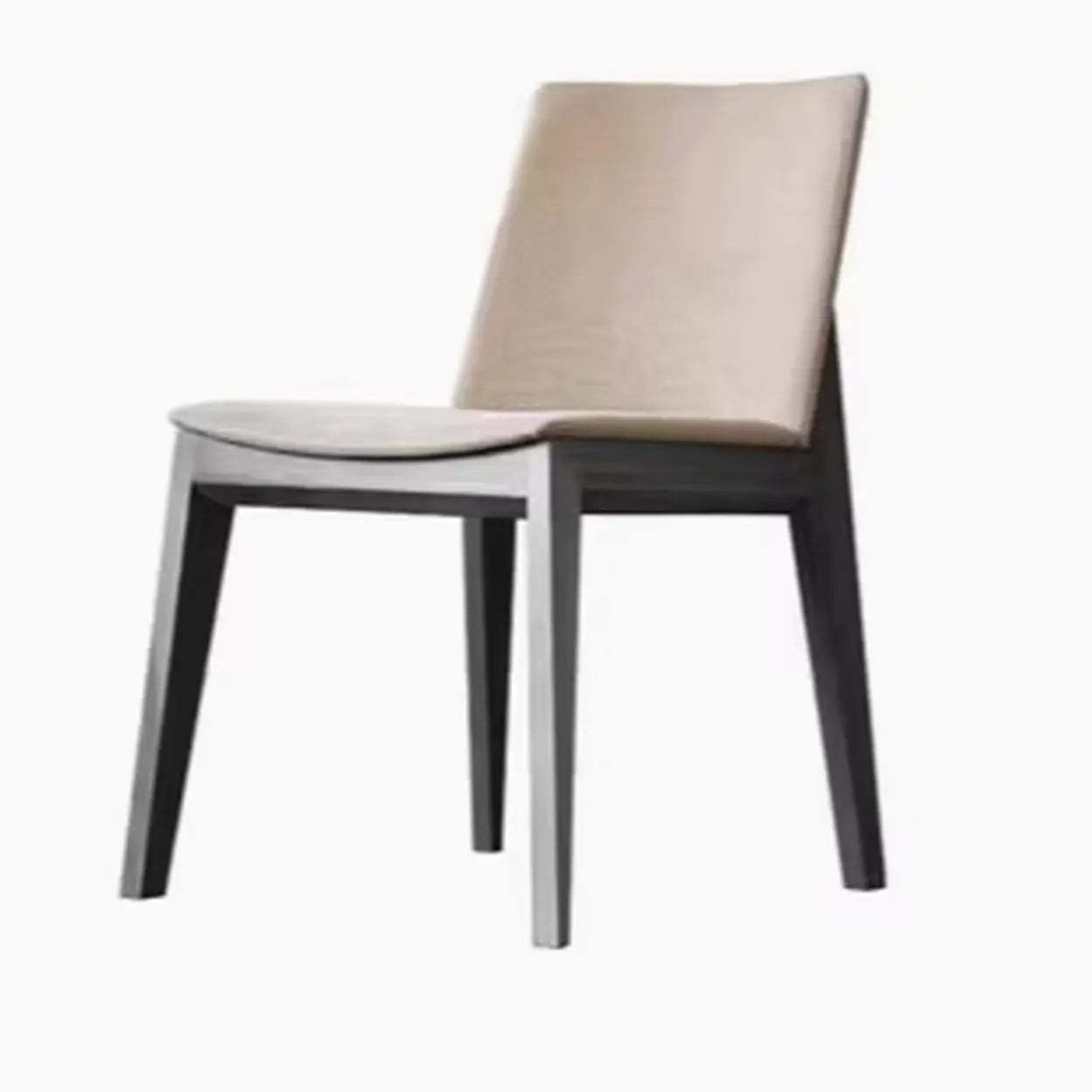 White modern frame upholstered office chairs — Black