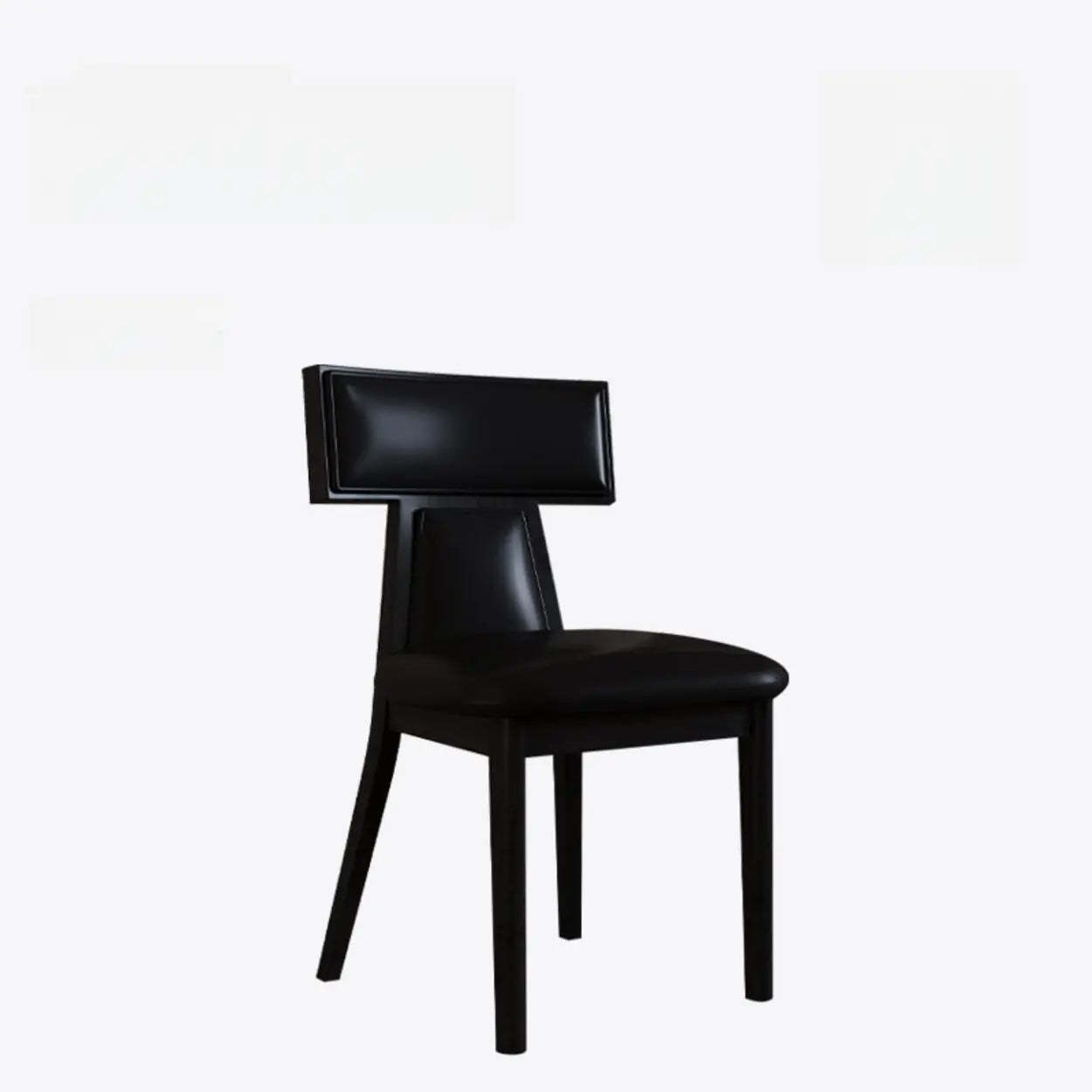 Black modern timber upholstered office chairs