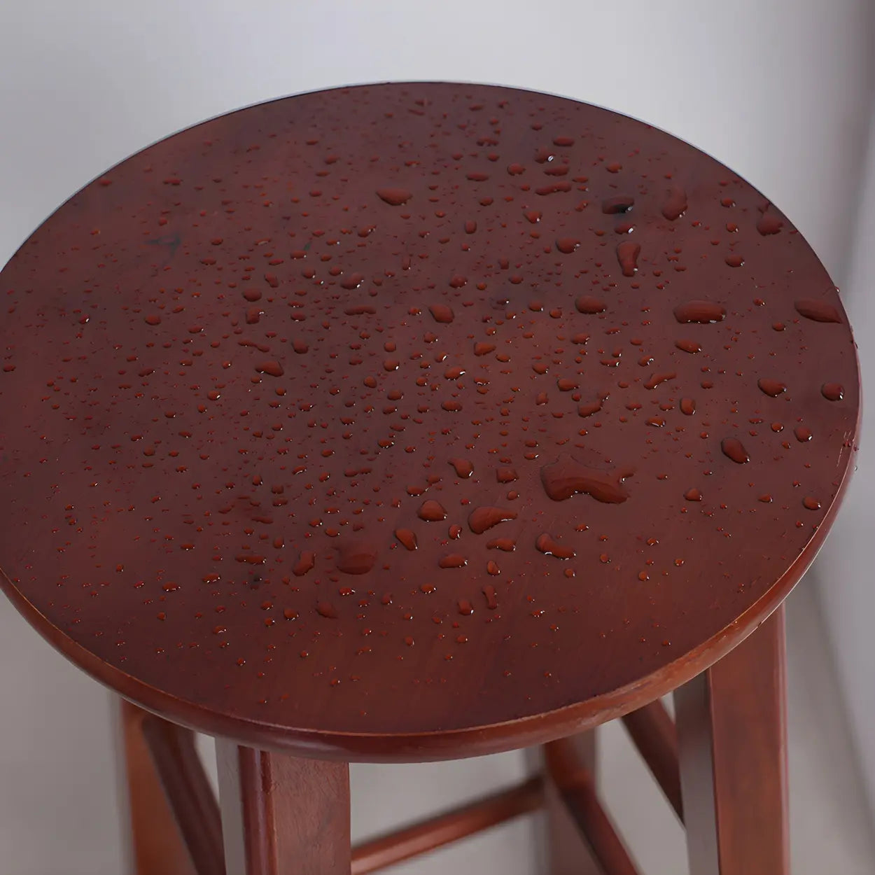 Rustic Round Wood Bar Stool