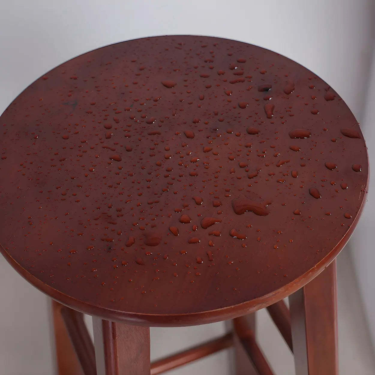 Rustic Round Wood Bar Stool