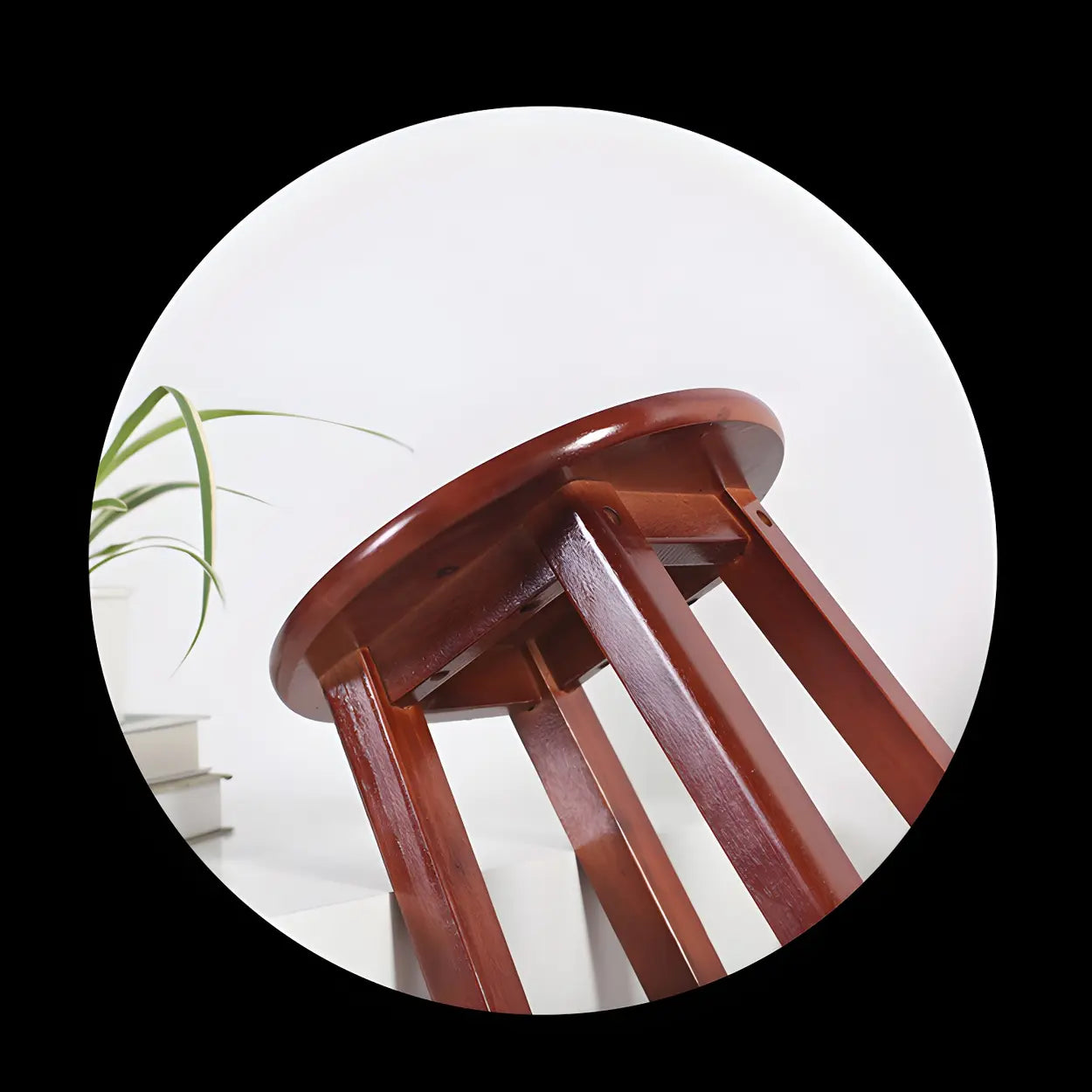 Rustic Round Wood Bar Stool