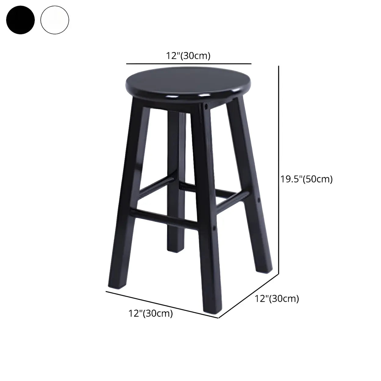 Rustic Round Wood Bar Stool