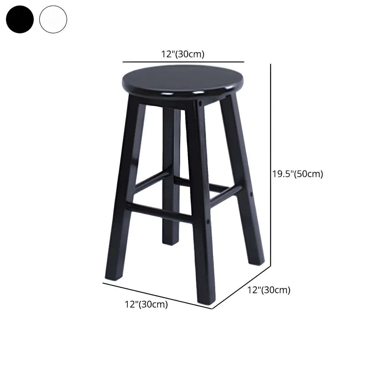 Rustic Round Wood Bar Stool