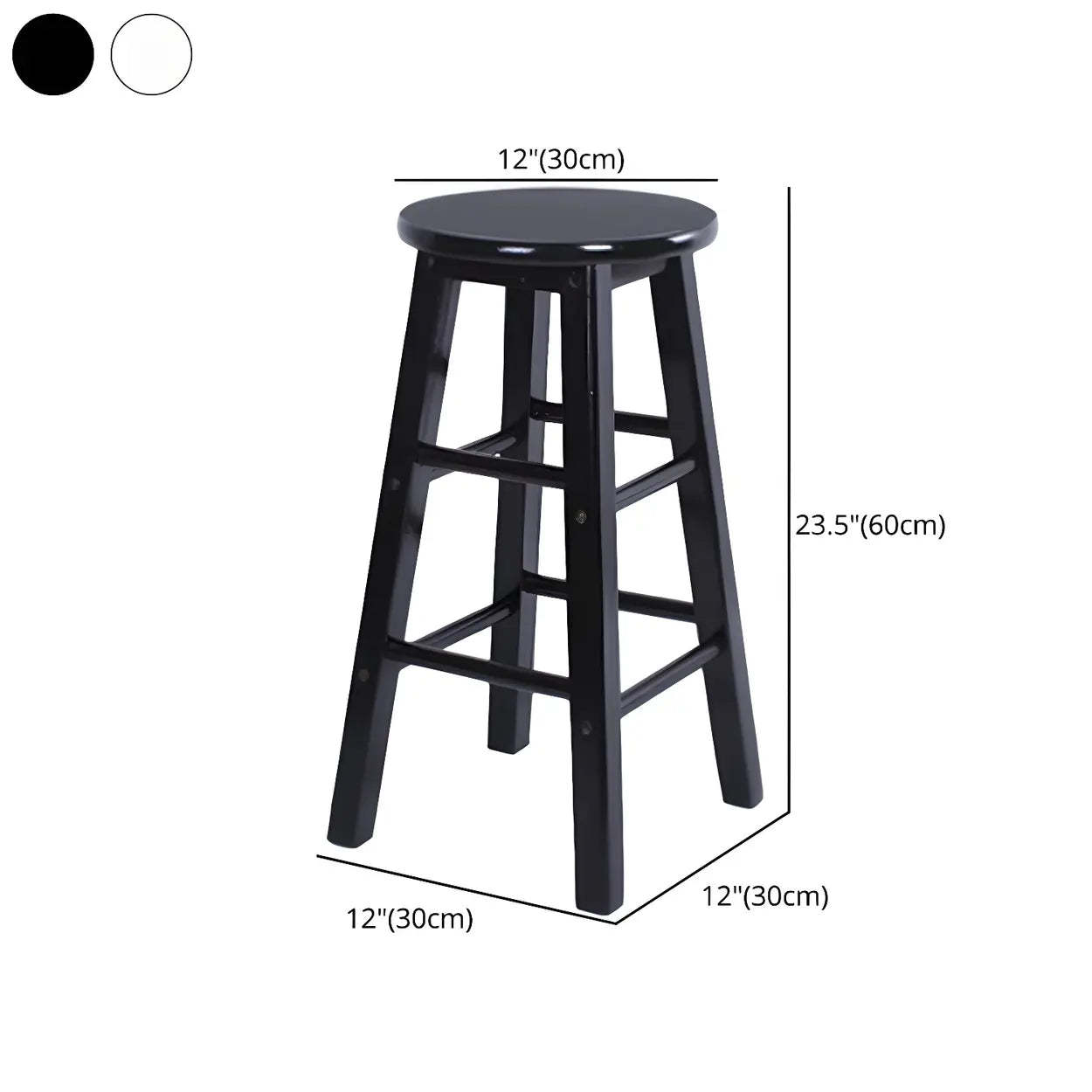 Rustic Round Wood Bar Stool