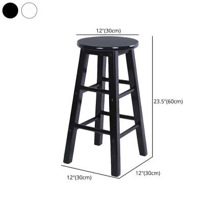 Rustic Round Wood Bar Stool