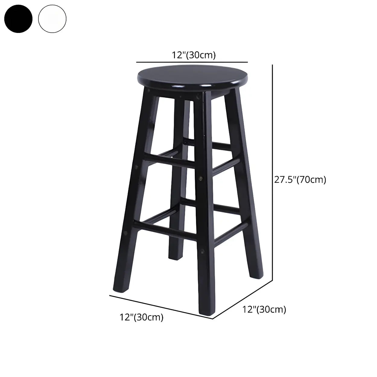 Rustic Round Wood Bar Stool
