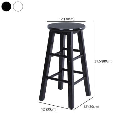 Rustic Round Wood Bar Stool