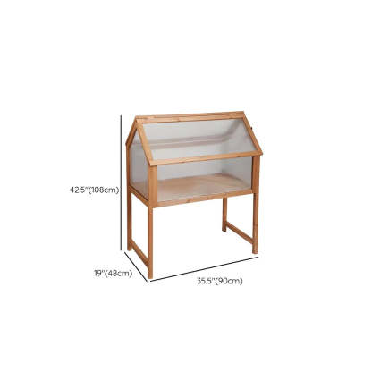 Rustic Wood Compact Mini Greenhouse Balcony Plant Stand