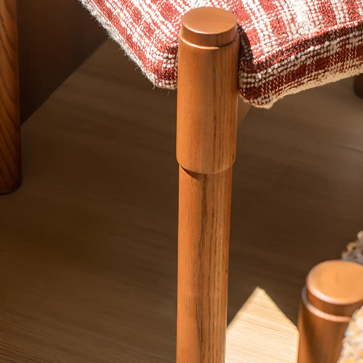 Rustic Woven Rope Wood Armless Dining Chair