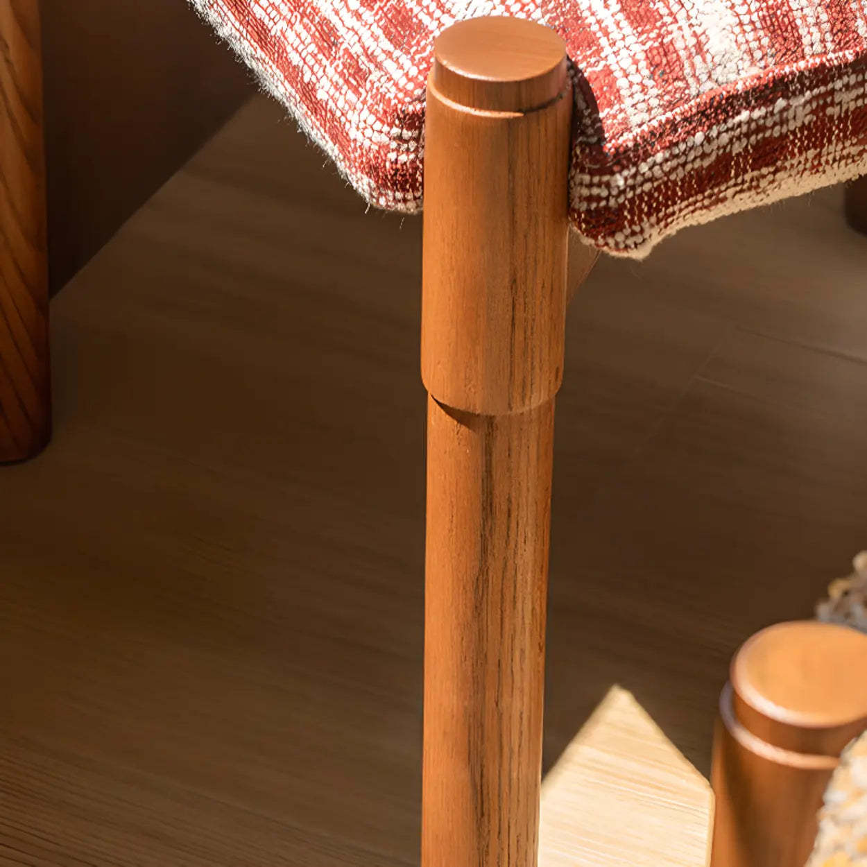 Rustic Woven Rope Wood Armless Dining Chair