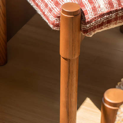 Rustic Woven Rope Wood Armless Dining Chair