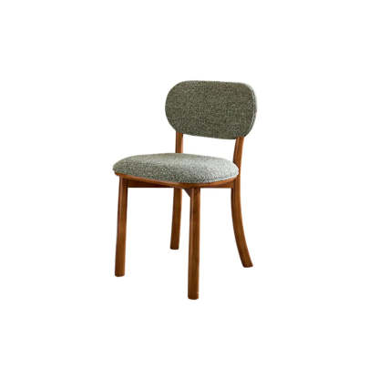 Rustic Woven Open Back Wood Dining Chair