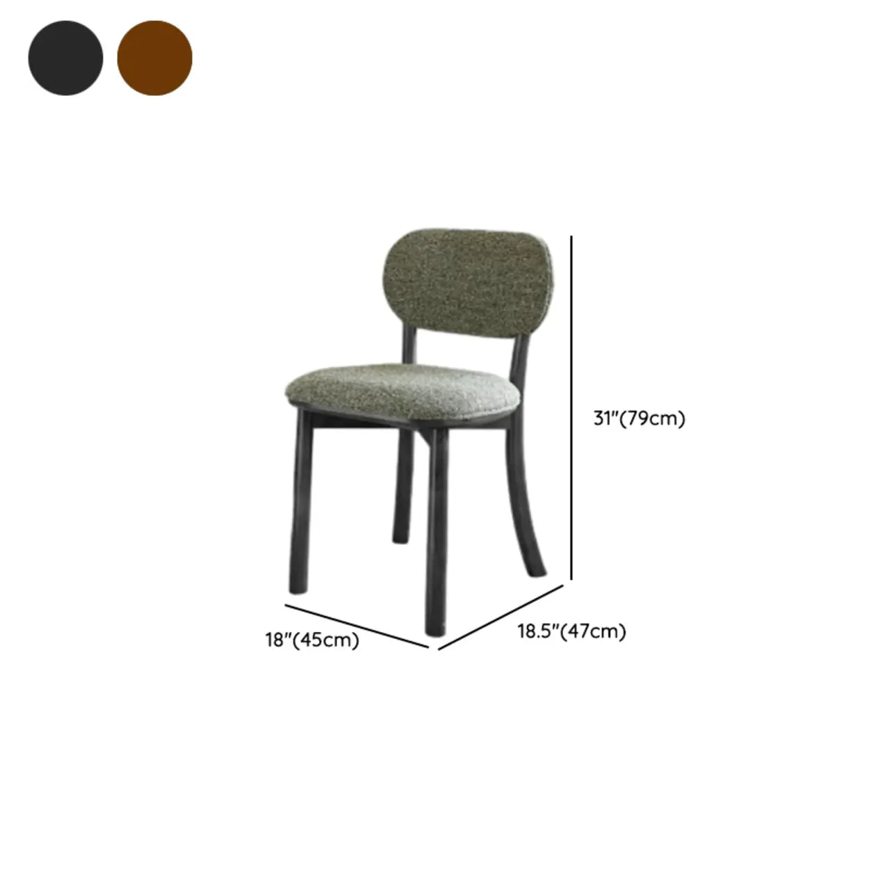 Rustic Woven Open Back Wood Dining Chair