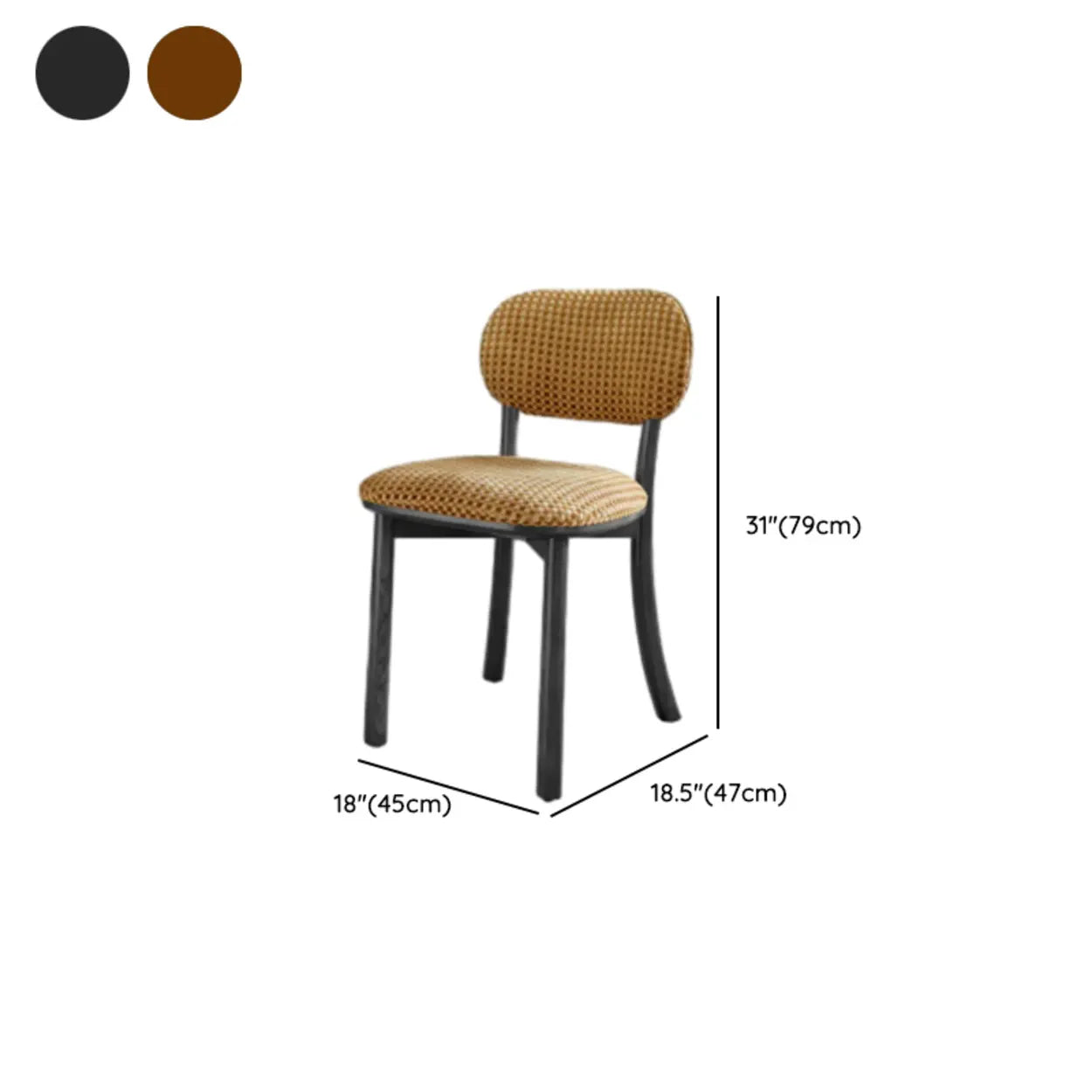 Rustic Woven Open Back Wood Dining Chair
