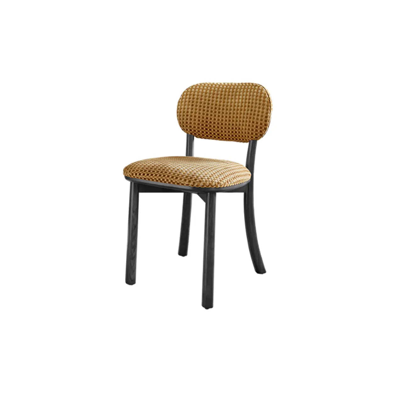 Lighom modern rust woven yellow dining chairs & benches — Black