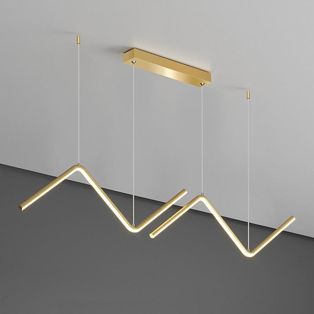 LED 2-Light Wave Dimmable Modern Kitchen Pendant Light