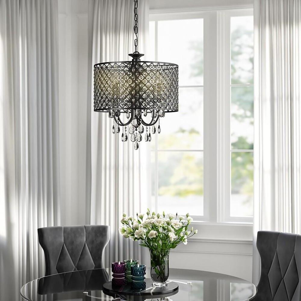 Metal Crystal Country Kitchen Pendant Chandelier