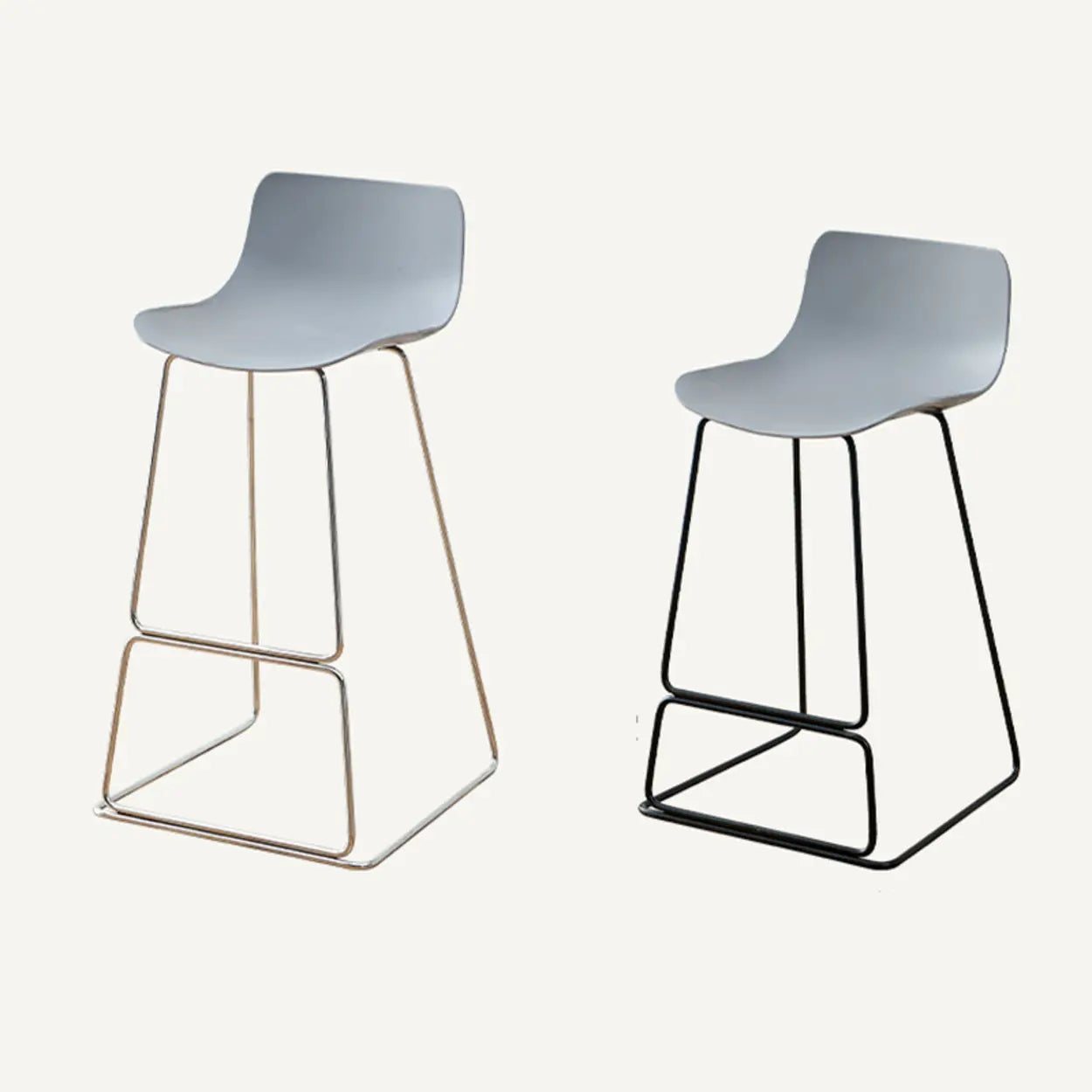 Saddle Low-Back Metal Sled Bar Stool