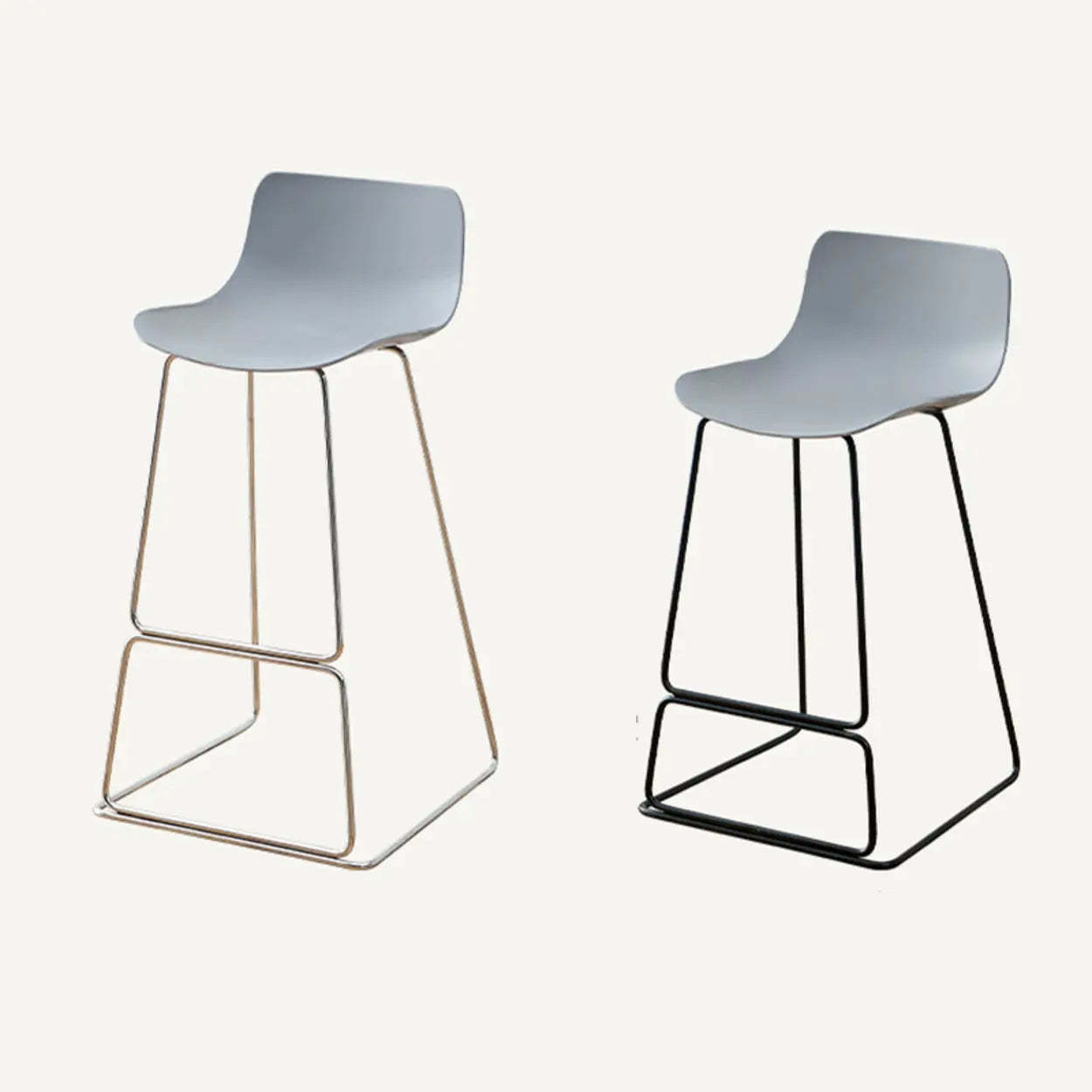 Saddle Low-Back Metal Sled Bar Stool