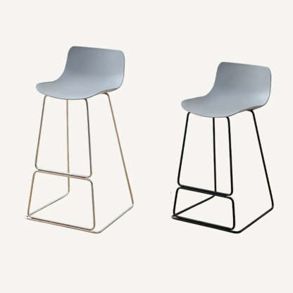 Saddle Low-Back Metal Sled Bar Stool