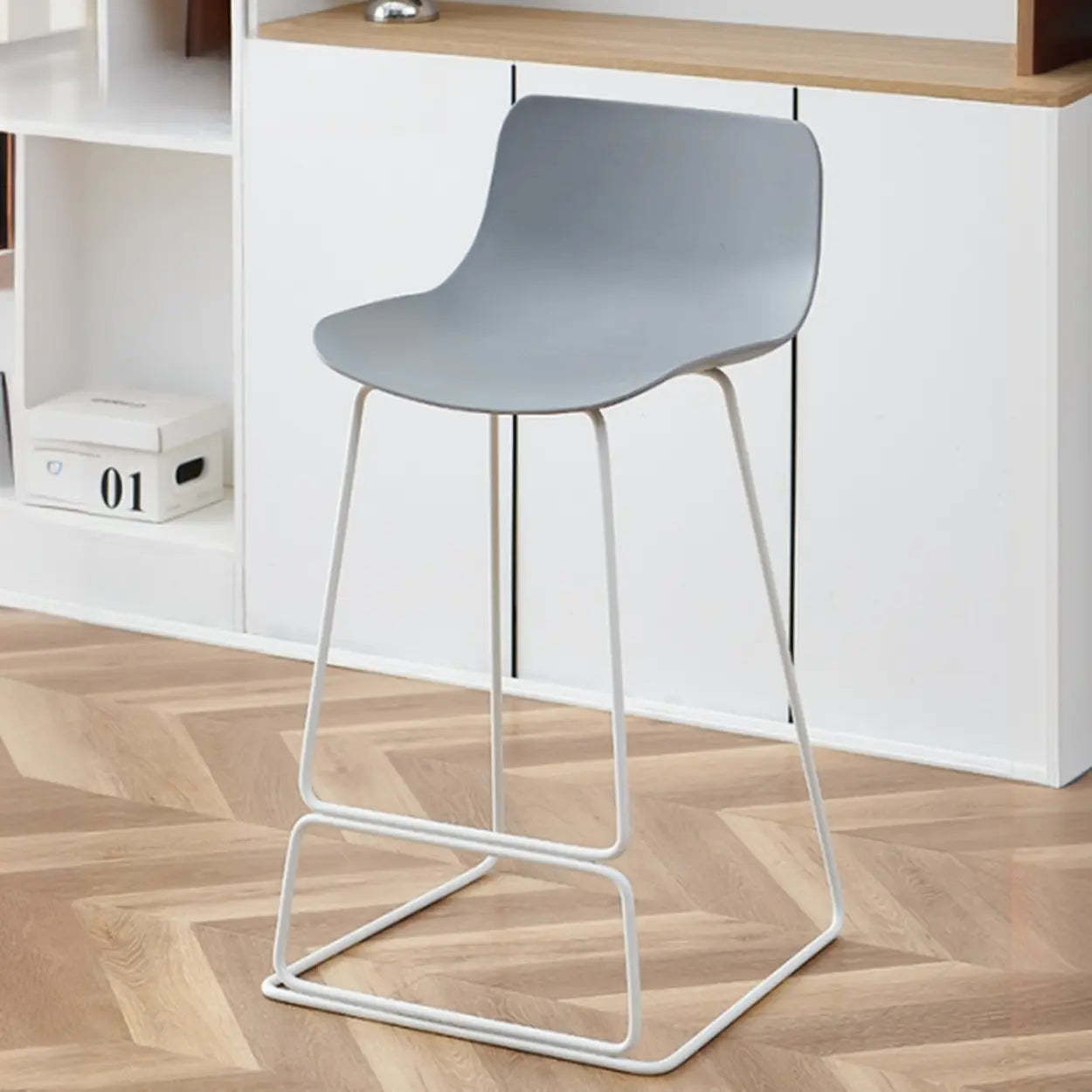 Saddle Low-Back Metal Sled Bar Stool
