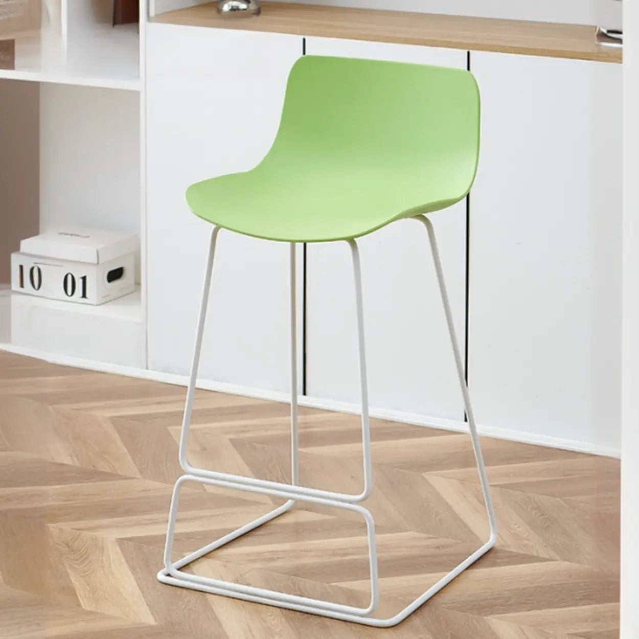 Saddle Low-Back Metal Sled Bar Stool