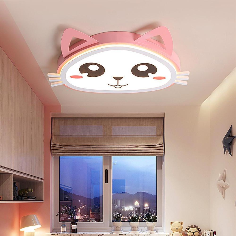 Cartoon Animal Shaped Dimmable LED Pink Modern Ceiling Lights-Lighom