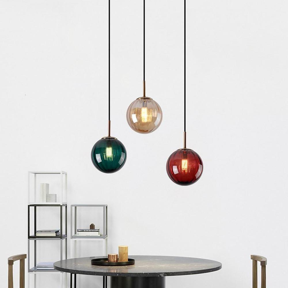 Ball Metal Glass LED Pendant Light