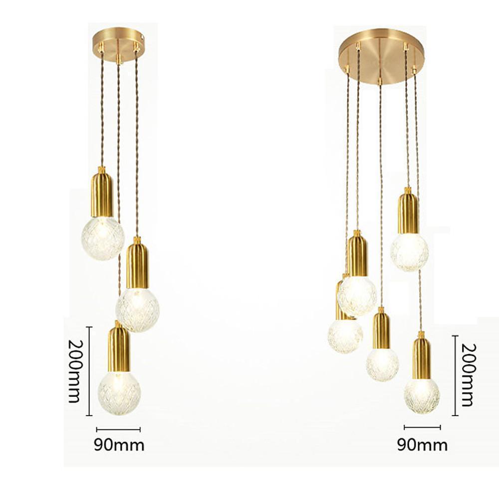 Acrylic Bubble Globe LED Modern Island Pendant Light — Warm White / 10-Light