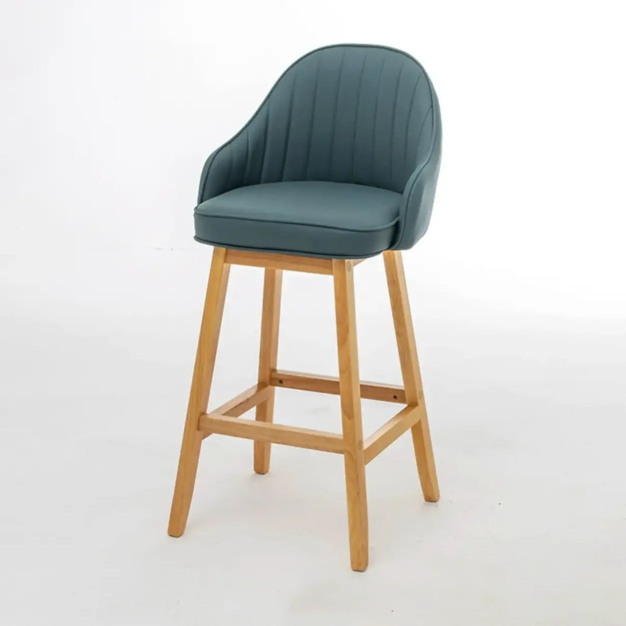 Scandi-Modern Ergonomic Tufted Bucket Bar Stool — Burlywood / Bar Stool  (31.5“H) / Orange