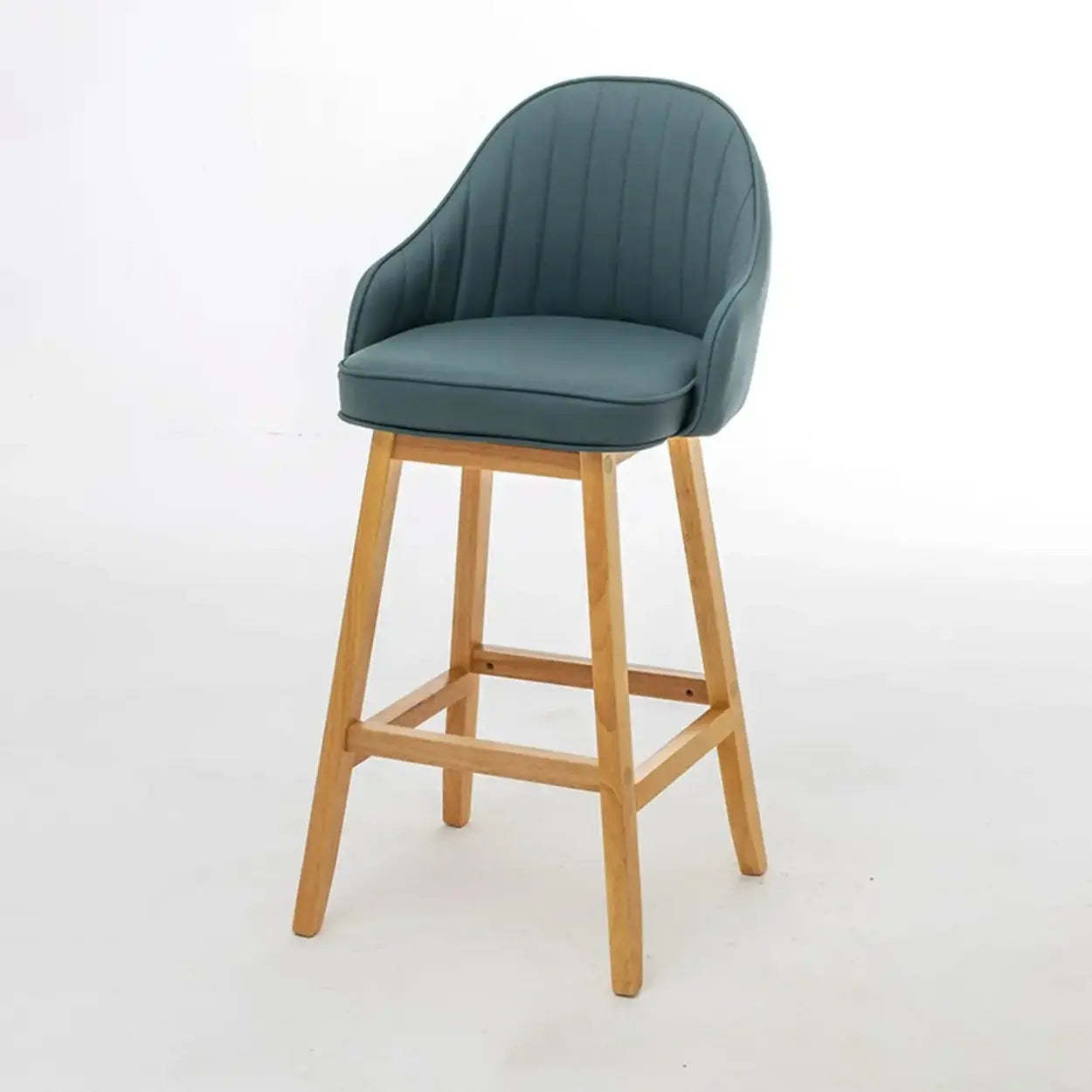 Scandi-Modern Ergonomic Tufted Bucket Bar Stool — Burlywood / Bar Stool  (31.5“H) / Orange