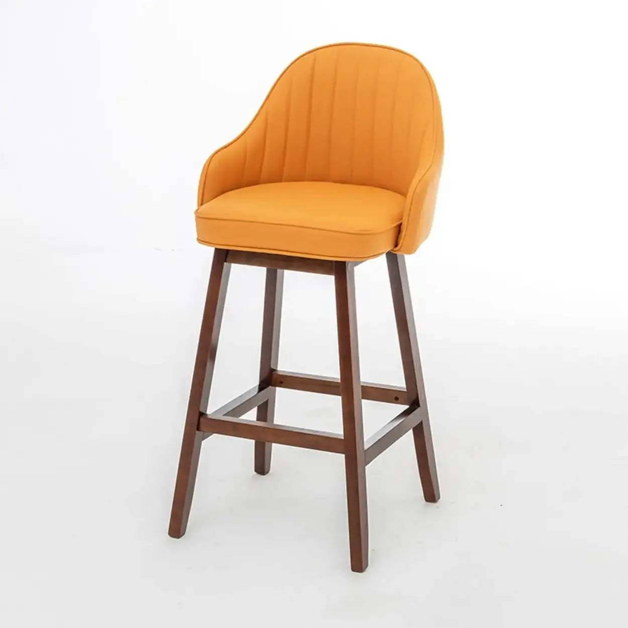 Scandi-Modern Ergonomic Tufted Bucket Bar Stool — Burlywood / Counter Stool (23.6”H) / Green