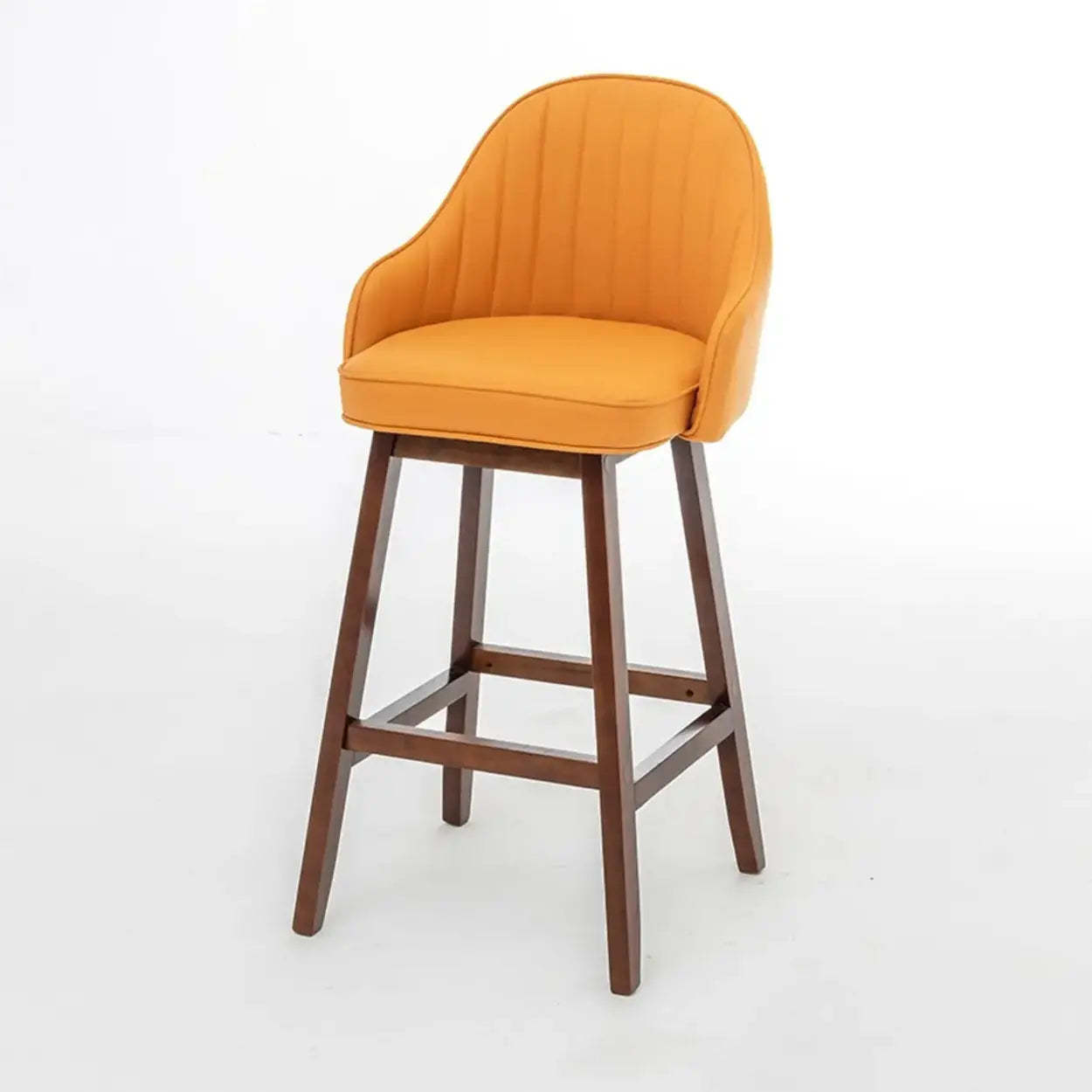 Scandi-Modern Ergonomic Tufted Bucket Bar Stool — Burlywood / Counter Stool (23.6”H) / Green