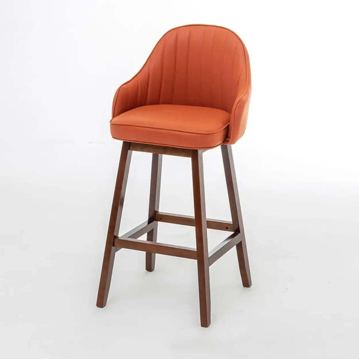 Scandi-Modern Ergonomic Tufted Bucket Bar Stool — Burlywood / Counter Stool (23.6”H) / Brown