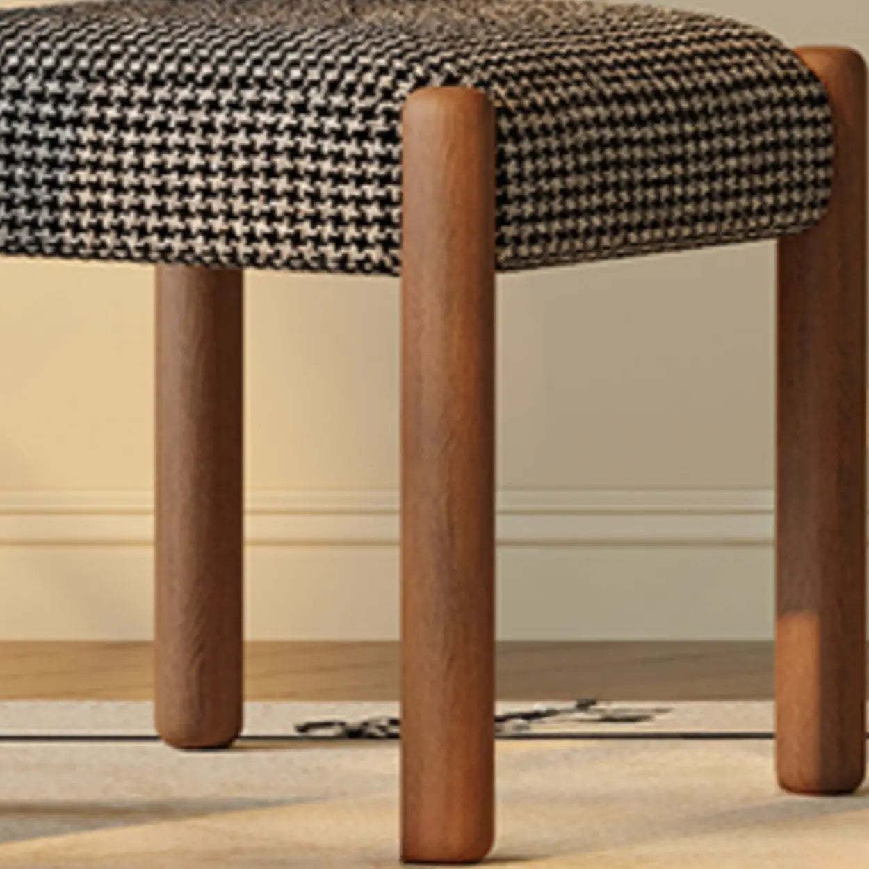 Scandinavian Curved Back Upholstered Wood Dining Chair