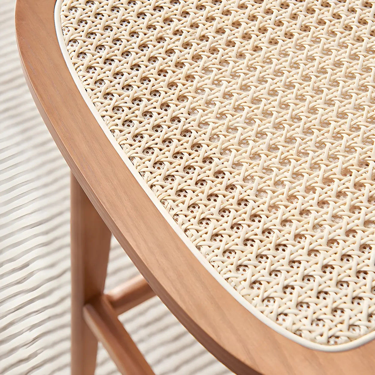 Scandinavian Ash Wood Low Back Bar Stool