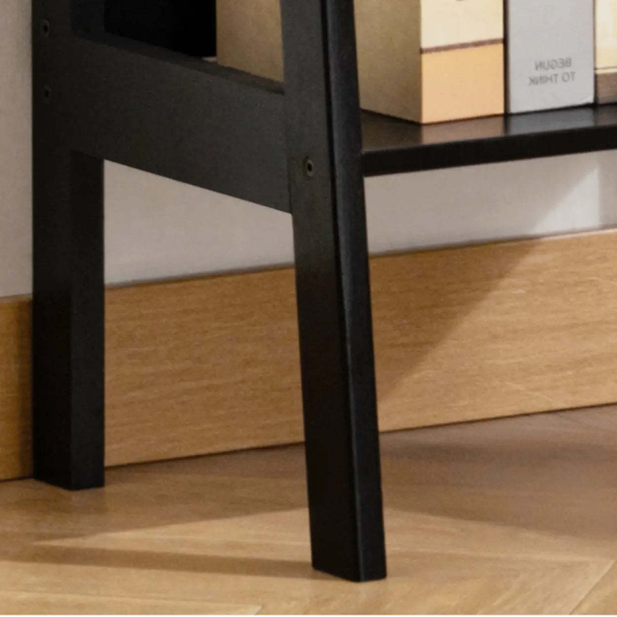 Scandinavian Bamboo Bookshelf with High Legs