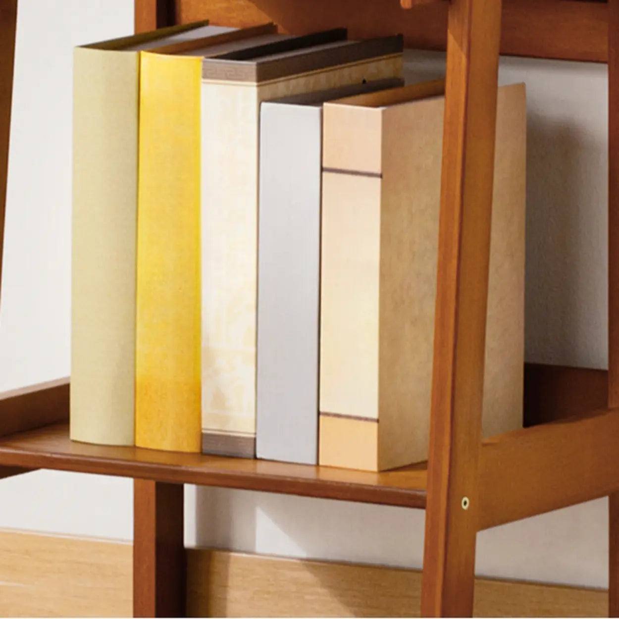 Scandinavian Bamboo Bookshelf with High Legs
