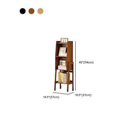 Scandinavian Bamboo Bookshelf with High Legs