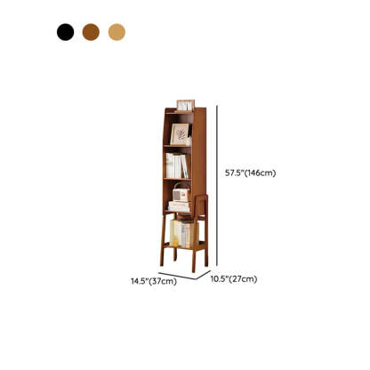 Scandinavian Bamboo Bookshelf with High Legs