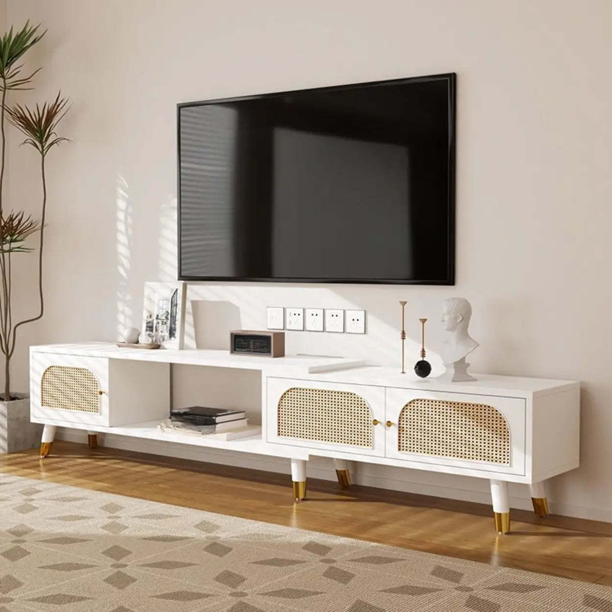 Black nordic storage stand tv stands