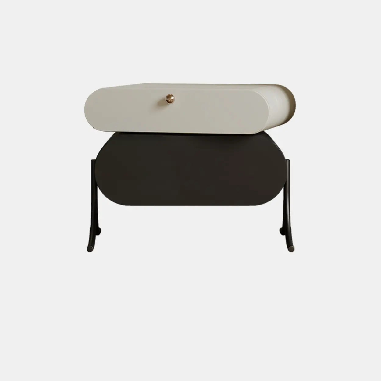 Nordic oval black nightstands