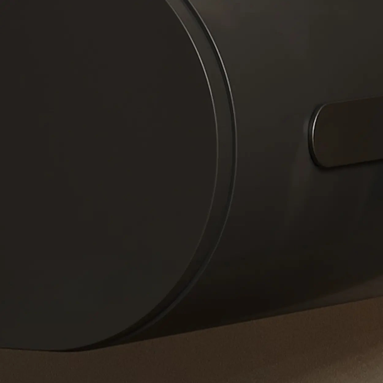 Scandinavian Black White Oval Nightstand