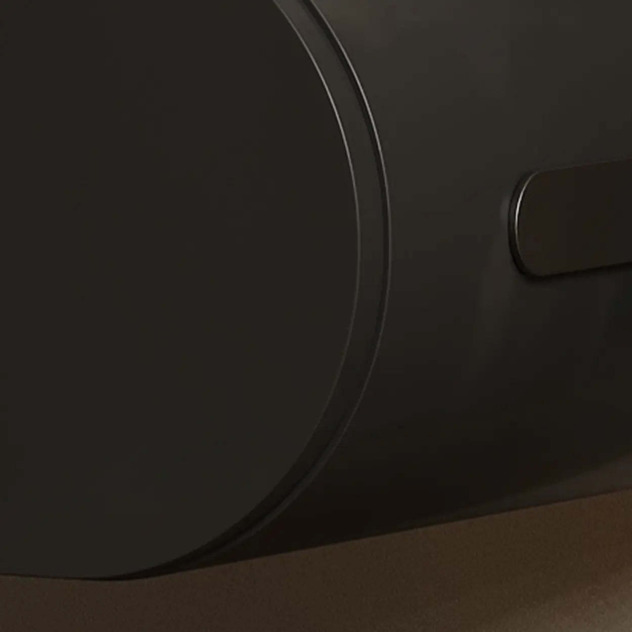 Scandinavian Black White Oval Nightstand